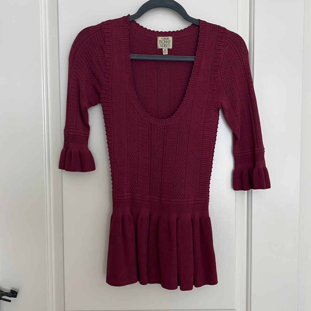 Ronny kobo  Xsmall ruffled sweater